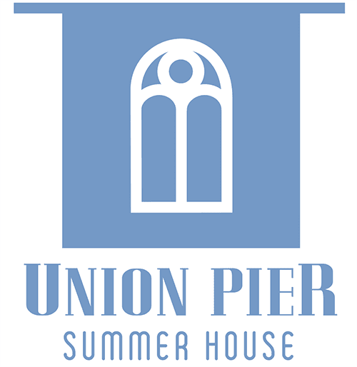 Logo featuring a stylized arched window and the text "Union Pier Summer House."